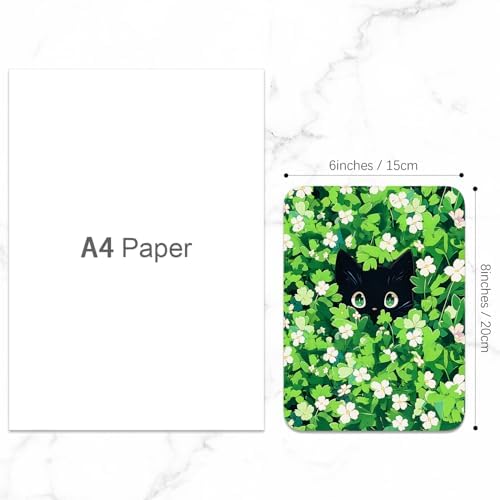 Small Mouse Pad, Mini Mouse Pad 6 x 8 Inch, Thick Rubber Waterproof Mouse Mat, Cute Mousepad for Women Men Wireless Mouse Laptops Home Office, Flower Cat