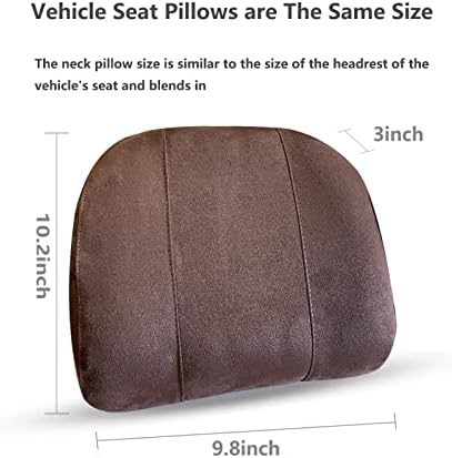 Car Headrest Pillow –Premium Memory Foam Ergonomic Car Pillow for Head Support & Comfort, Soft Washable Cover, Ideal for Long Drives and Travel