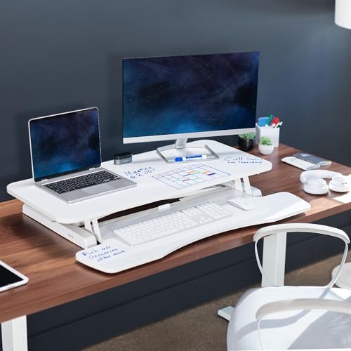 VIVO White Dry Erase 36 in Desk Converter, DESK-V036KWE