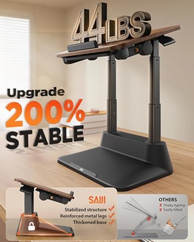 SAIJI Laptop Stand for Desk, Adjustable Standing Desk Riser Up to 20.5"