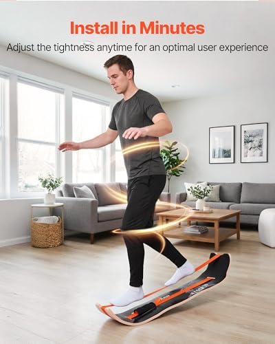 VEVOR Balance Board, Wobble Board Trainer for Adults, Premium Wooden Curved Balance Training Equipment, Compact & Lightweight for Core Workouts, Standing Desk Exercise, Home Gym, Yoga & More