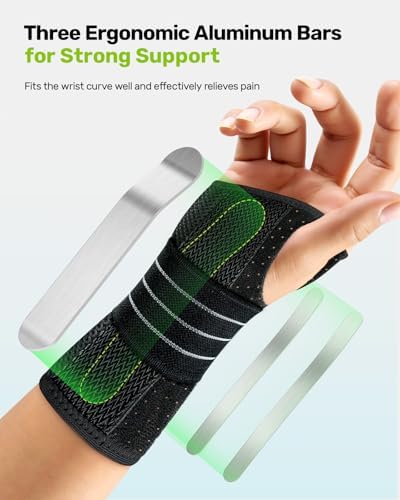 Rakiie Carpal Tunnel Wrist Brace Ergonomic Night Splint, Blue