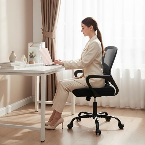 DUMOS Home Office Chair, Lumbar Support Computer Desk Chair