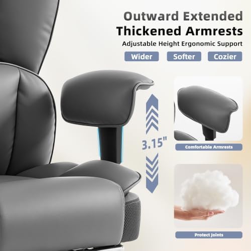 Fizzin Big and Tall Office Chair 500lbs with Massage and Heating Function