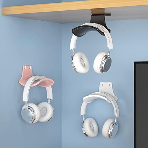 2-Pack Never Fall Headphone Hook Wall Mount Headset Holder White