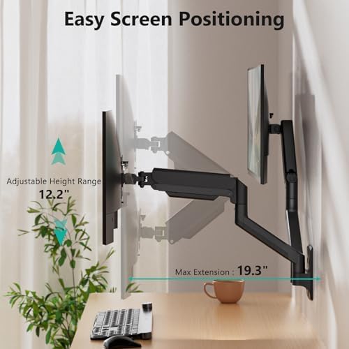 WALI Dual Monitor Wall Mount for 17-32 inch Screens, up to 22 lbs per Arm