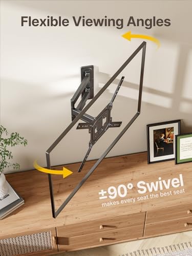 monTEK Full Motion TV Wall Mount Bracket for 23-65 Inch TVs up to 77 lb