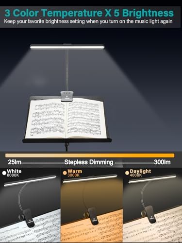 Vekkia Professional 88 LED Rechargeable Music Stand Light