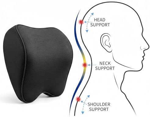 2-Pack Car Neck Pillow, Memory Foam Headrest Pillow