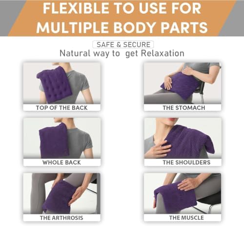 UNCN Wide Microwave Heating Pad with Washable Cover 9.5 x 16in Microwavable