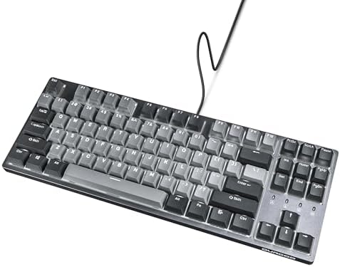 DURGOD K320 Corona White Backlit TKL Mechanical Keyboard | 87 Keys Tenkeyless | USB C Wired | Doubleshot PBT Keycaps | Programmable Keys | NKRO Rollover | Windows & Mac (Corona, Cherry Red)