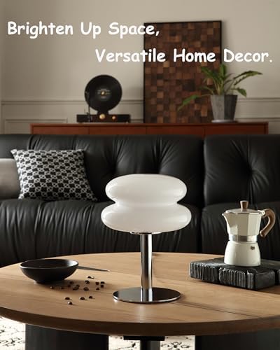 Glivpny Mushroom Lamp Table Lamp, Mid Century Modern Table Lamps(White)