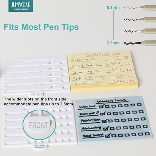 Sticky Note Stencil and Holder Compatible with 3x3 Post-It Notes