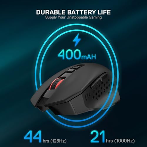 Redragon M656 MAX 3-Mode Wireless RGB Gaming Mouse 10000 DPI Remapping Keys