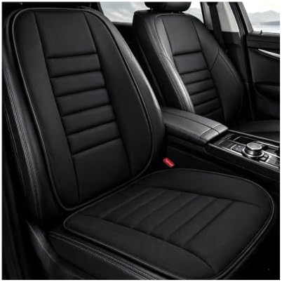 Car Seat Cushion, 1.2" Thick Comfort Memory Foam Auto Seat Pad with Non Slip Bottom, Breathable Driver Seats Pillow Pressure Relief Chair Cushion for Vehicle Office Home (Black with Backrest)