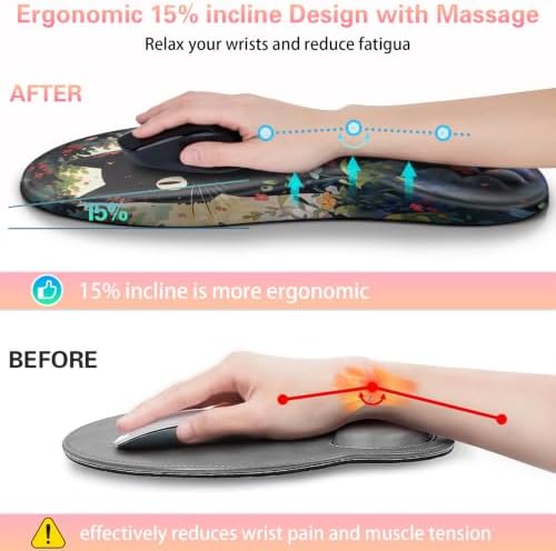 Mouse Pad with Wrist Rest, Canjoy Ergonomic Wrist Support with Massage
