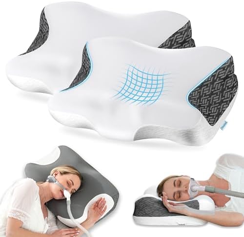 Elviros Cervical CPAP Pillow for Users to Reduce Air Leaks &Mask Pressure