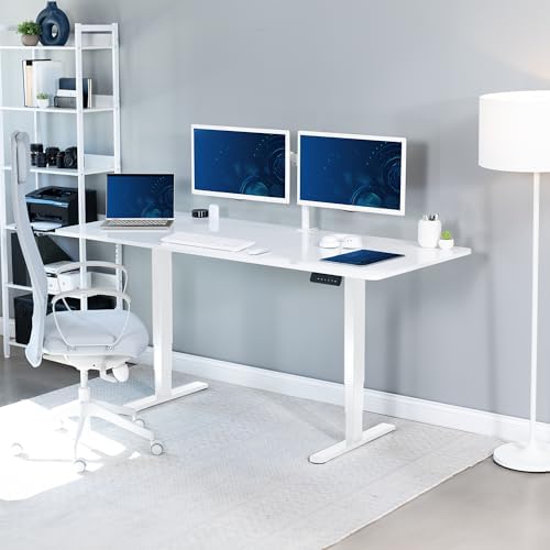 VIVO White Dry Erase 71 x 30 in Standing Desk, DESK-KIT-2W7WE