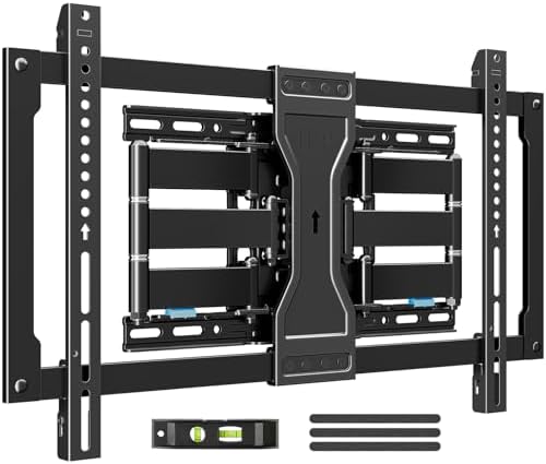 MOUNTUP Ultra Slim TV Wall Mount for Most 37-90 inch TVs, 1.1" Thin Low Profile Full Motion TV Mount Bracket, Dual Swivel Articulating Arms with Tilt, Fits 16" Studs, Max VESA 600x400mm Holds 132lbs