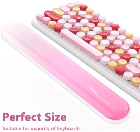 AKIT Ergonomic Mouse Pad and Keyboard Wrist Rest Set, Strawberry Pink
