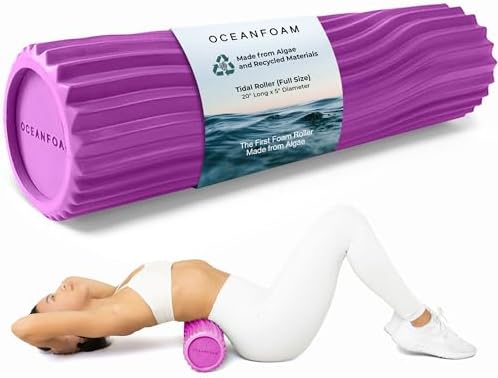 Oceanfoam Tidal Roller - Muscle Massage Foam Roller for Exercise (Magenta)