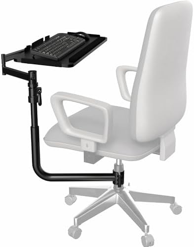 VIVO Black Office Chair Mounted 26 x 12 in Keyboard Tray, MOUNT-KB18CP
