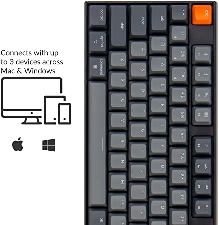 Keychron K10 Full Size Layout RGB Backlit Hot-Swappable Mechanical Gaming Keyboard for Mac Windows, Multitasking 104-Key Bluetooth Wireless/USB Wired Computer Keyboard with Keychron Super Red Switch