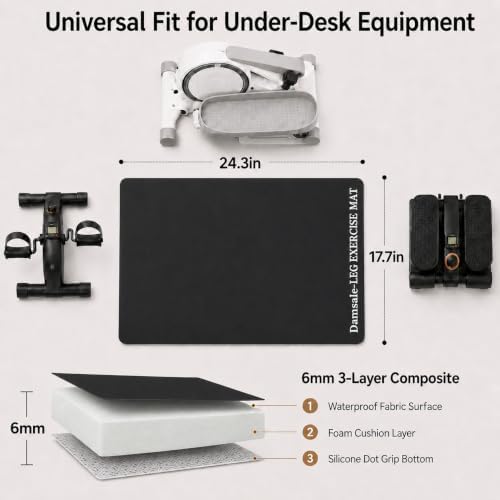 Non-Slip Workout Mat for Ellipse Leg Exercisers Ellipse Machine Mat