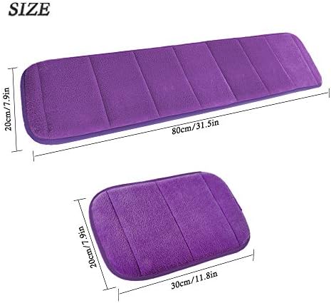 AUHOKY 2 Sets Ergonomic Computer Wrist Pad, Long & Short Size Combination Keyboard Wrist Rest Elbow Support Mat for Office Desktop Working Gaming - Memory Foam Relieve Elbow Pain (Purple)