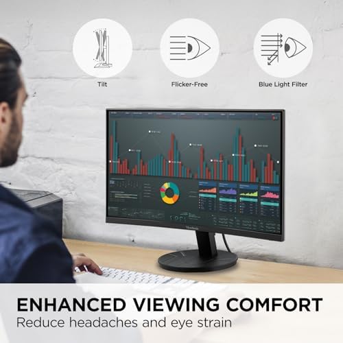 ViewSonic VA2416C 24 Inch 1080p Curved Computer Monitor, 100Hz, HDMI