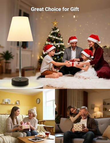 Cordless Lamp, 15'' Small Rechargeable Touch Control Table Lamps 5000mAh