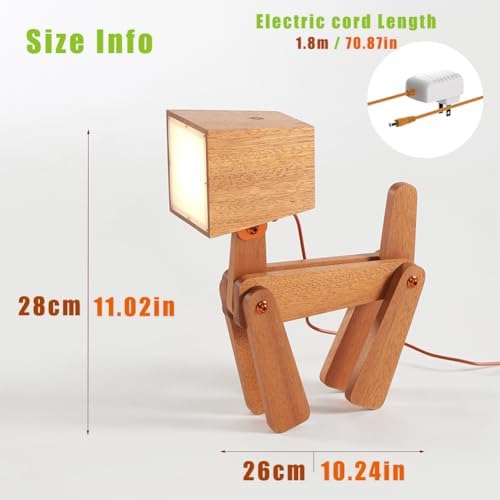 Novelty Cool Dog Lamp for Kids Room Bedroom Bedside Reading