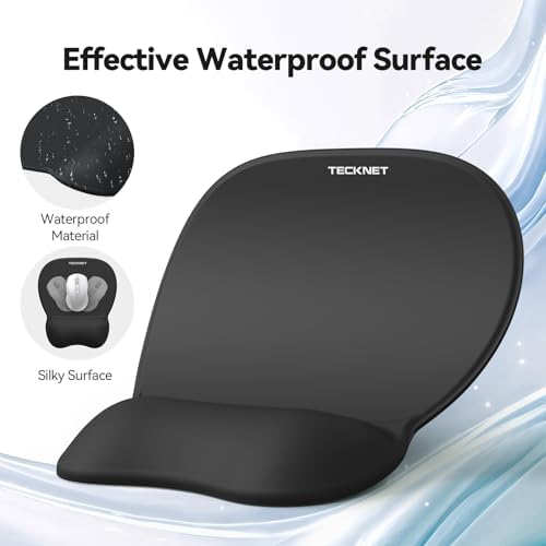 TECKNET Gel Ergonomic Mouse Pad & Keyboard Wrist Rest & Coaster
