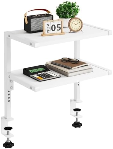 IBUYKE Clamp on Desk Organizer Shelf,Desk Extender Shelves UTMZ007W