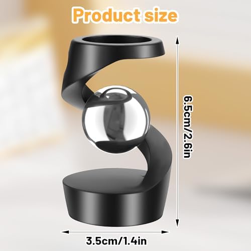Kinetic Spinning Fidget Desk Toy for ADHD Stress Relief, Black