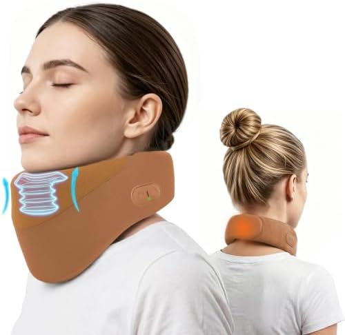 Yunari Cordless Neck Brace for Cervical Spine, Neck Posture Corrector with Intelligent Adjust and Hot Compress Function, Neck Support Brace for Men and Women