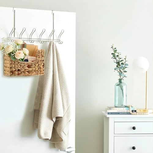 BTSKY Woven Magazine Holder, Hanging Water Hyacinth Mail Baskets for Wall