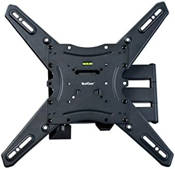 QualGear Qg-TM-021-Blk Universal Ultra Slim Low Profile Articulating Wall Mounting Kit for Most 23-Inch to 47-Inch and Some 55-Inch Led TVs, with 6ft HDMI V2.0 Cable, Black