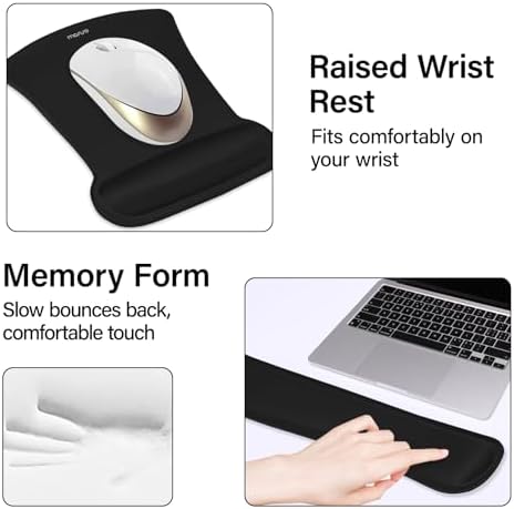 MOSISO Keyboard Mouse Pad Set, Large Gaming Mousepad&Keyboard Wrist Rest
