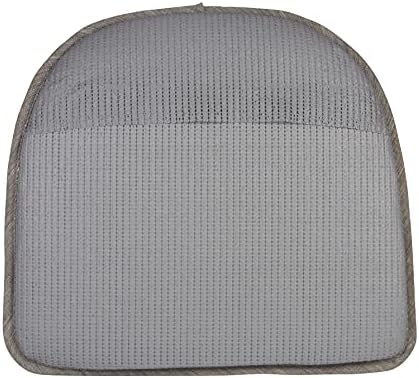 Klear Vu Raindrop The Gripper Non Slip Chair Cushions, Soft & Comfortable Seat Pad, Sitting Pillow for Kitchen, Dining or Office, 4 Count (Pack of 1), Salinger Gray