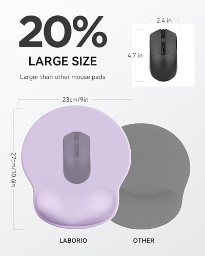 Mouse Pad with Wrist Rest for Desktop Large Ergonomic Mouse Mat(Lavender)