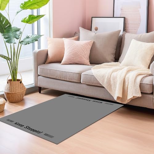 Elliptical Mat for Under Desk Elliptical Machine - Non-Slip Floor Mat for Ellipse Leg Exerciser, Legxercise Pro & Pedal Exerciser - Workout Mat for Home & Office Stability & Floor Protection grey