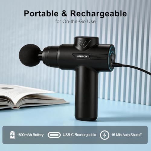 LEERCON Massage Gun Deep Tissue, Mini Muscle Massager Gun for Pain Relief