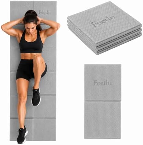 Foldable Yoga Mat, 72" x 24" x 6mm, Lightweight & Non-Slip