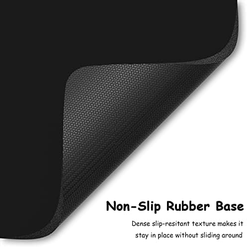 Dapesuom Small Mouse Pad, 5 x 6 Inch Thick Rubber Premium-Textured Non-Slip Portable & Washable Mini Mouse Mat for Women Men Wireless Laptops Keyboard Tray Gaming Work Computer Travel, Jet Black