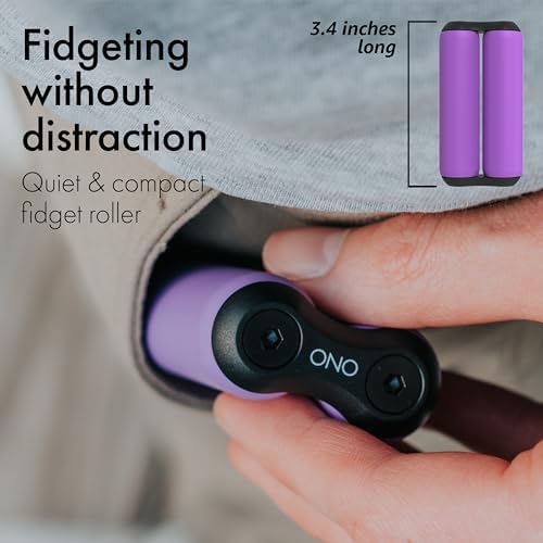 ONO Roller - Handheld Fidget Toy for Adults | Help Relieve Stress, Anxiety, Tension | Promotes Focus, Clarity | Compact, Portable Design (Purple, Full Size - ABS Plastic)