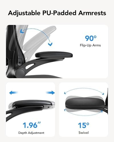 HUANUO Ergonomic Office Chair, High Back Computer Desk Chair with Adjustable Lumbar Support and Headrest, Comfy Gaming Chair with 3D Armrests, Home Office Rolling Chair, Max Load 300 lbs, Pack of 10