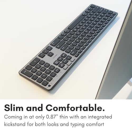 Macally Backlit Bluetooth Keyboard for Mac - Compatible Apple Keyboard Wireless - Multi-Device for MacBook Pro/Air, iMac, iMac Pro, Mac mini/Pro
