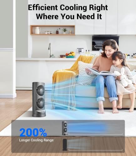 Personal Tower Cooling Fans that Blow Cold Air,25dB Quiet Fan with 24ft/s