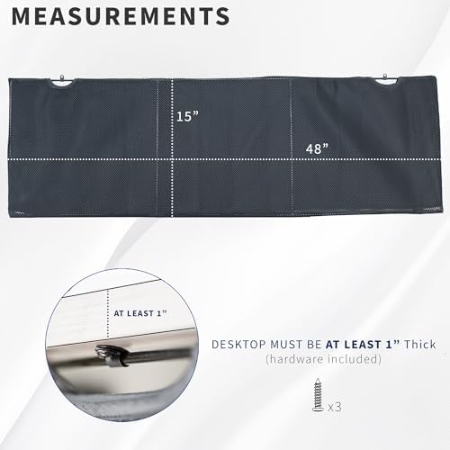 VIVO Black Under Desk 48 in Cable Management Sleeve, DESK-SKIRT-48